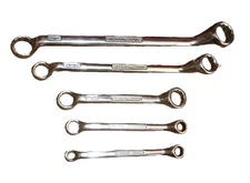 Vintage Gordon Tools  A/F Imperial Ring Spanners Classic Car Tools set of 5