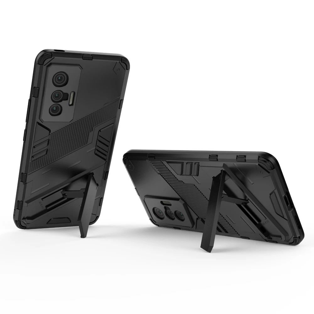 Vivo X70 Shockproof TPU PC Bumper Stand Protective Phone Case