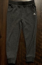 ADIDAS joggers sweatpants pants Gray sparkle GIRLS SMALL 7/8 Casual Teen Outdoor