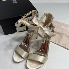 Badgley Mischka Womens BHLDN Ever After Heels Ivory Size 6.5 with box and Bag