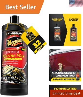 Flagship  Marine Wax, Easy to Use Boat Polish and Wax, Remove Scratches, Swir...