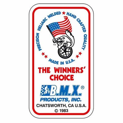 1983 Mongoose Maurice Flag waving seat tube decal