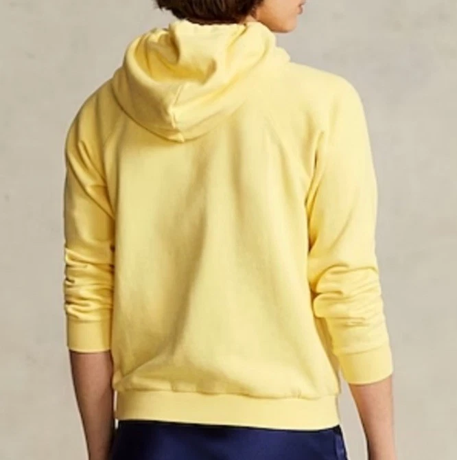 Nuevo con etiquetas Polo Ralph Lauren Para Mujer Talla S Big Pony Polar Pullover Sudadera con Capucha Amarillo Foto 2 de 4