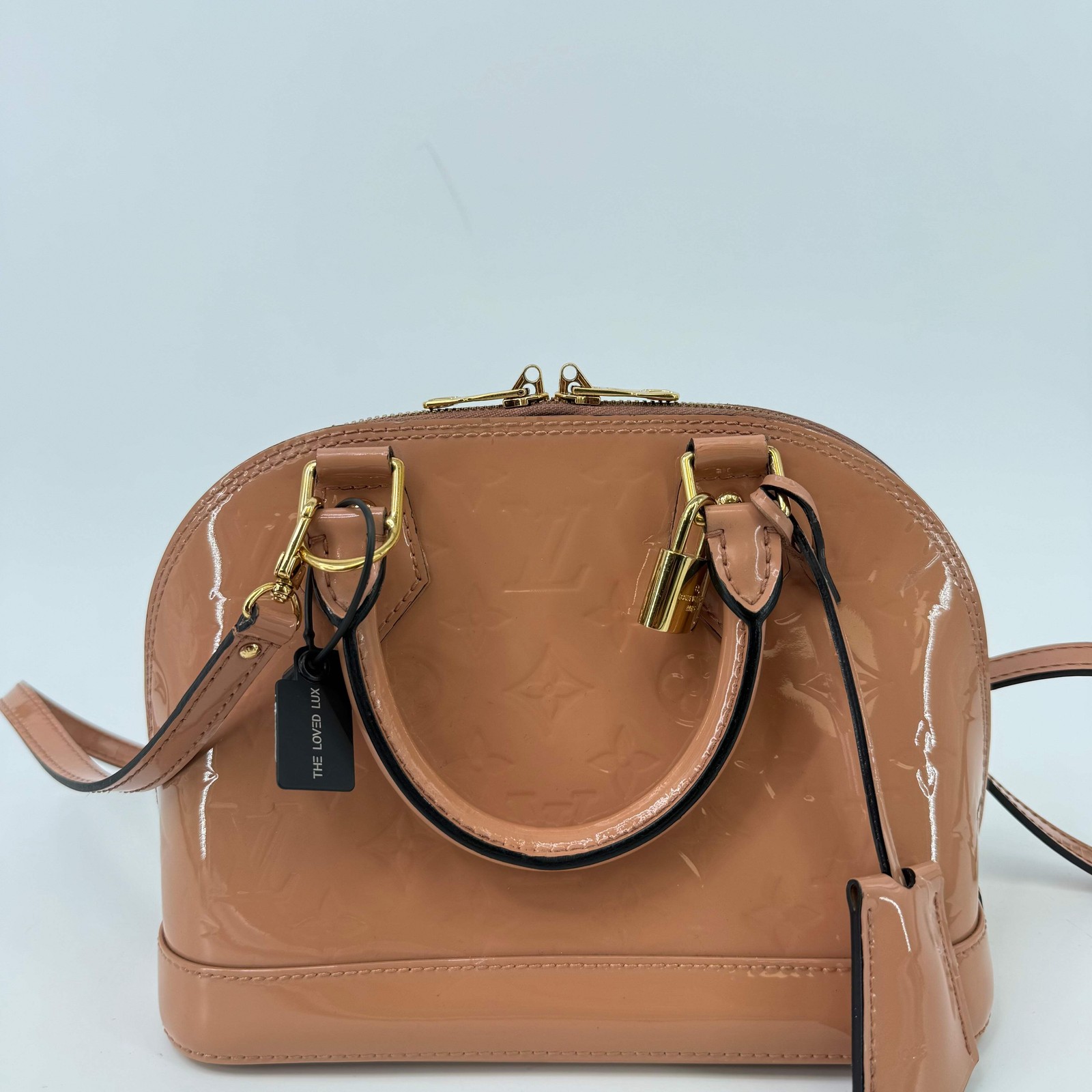 Louis Vuitton Patent Vernis Pink Alma BB With Strap (L-492)