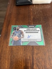 2023 Prizm Draft College Penmanship Green Prizm Adama Sanogo Rookie Auto RC