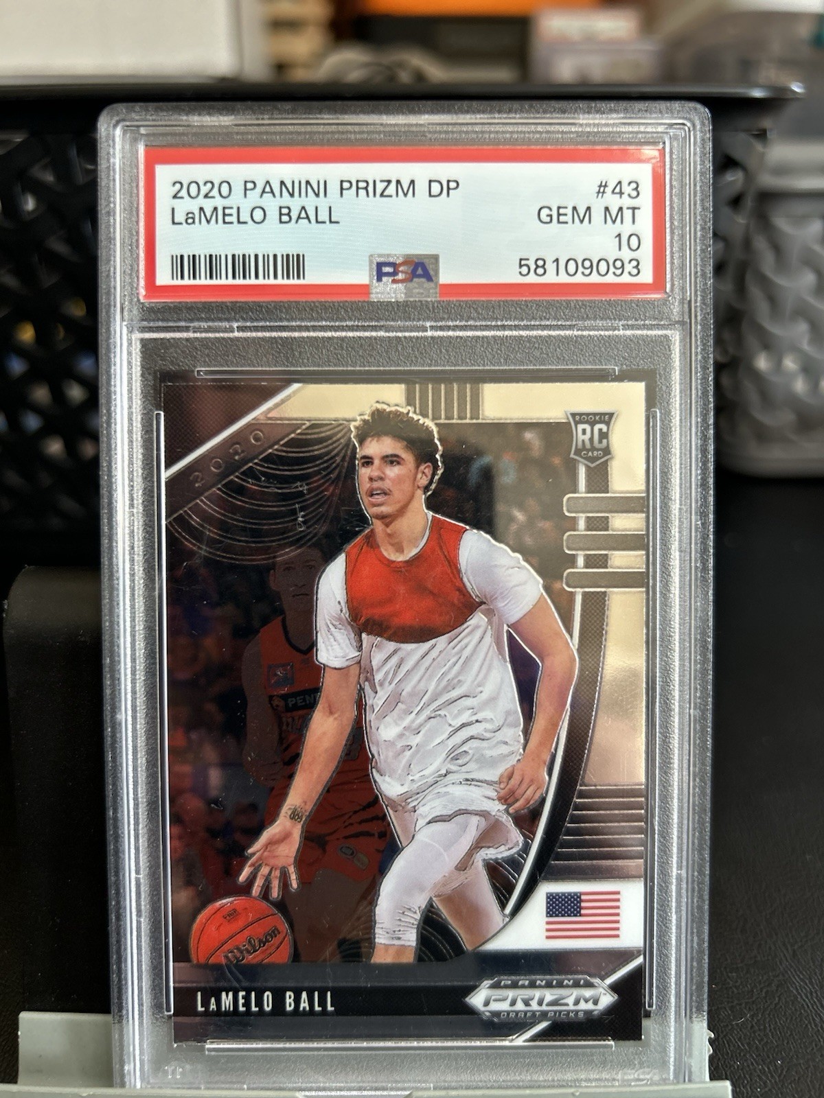 2020-21 Panini Prizm Draft Picks - LaMelo Ball Rookie PSA 10 GEM MINT #43 (RC)
