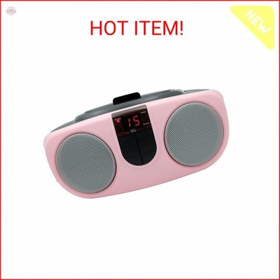 PROSCAN SRCD243 Portable CD Player with AM/FM Radio, Boombox (Pink)