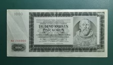 1000 Kronen Serie Ka,Protektorat Böhmen und Mähren 1942