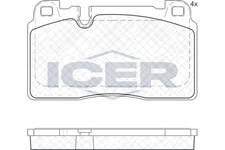 Icer Bremsbelagsatz Vorne Brembo-System für Audi Q5 Van A8 D4 A6 C7 ab 16->