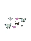 Lot of 7 Vintage Butterfly Brooch Pins – Enamel Rhinestone Costume Jewelry