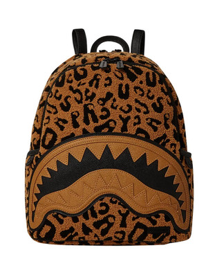 Sprayground The Wild One Savage Mini Backpack New Leopard Chenille Mini Bag