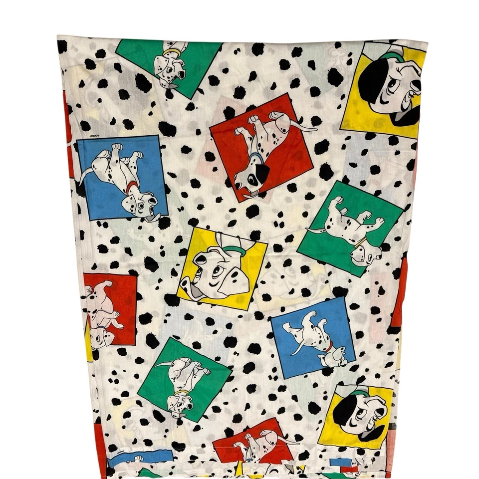 Sábana plana de polialgodón tamaño doble vintage Disney 101 Dalmations de colección años 90 Foto 4 de 4