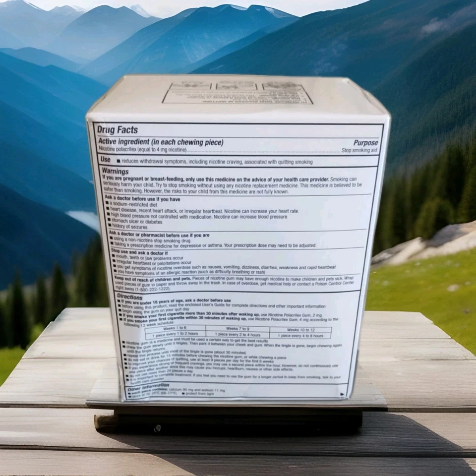 Equate Coated Nicotine Polacrilex Gum 4mg Cool Mint 200 Piec 06/27 Anti Smoking - Image 2 of 4