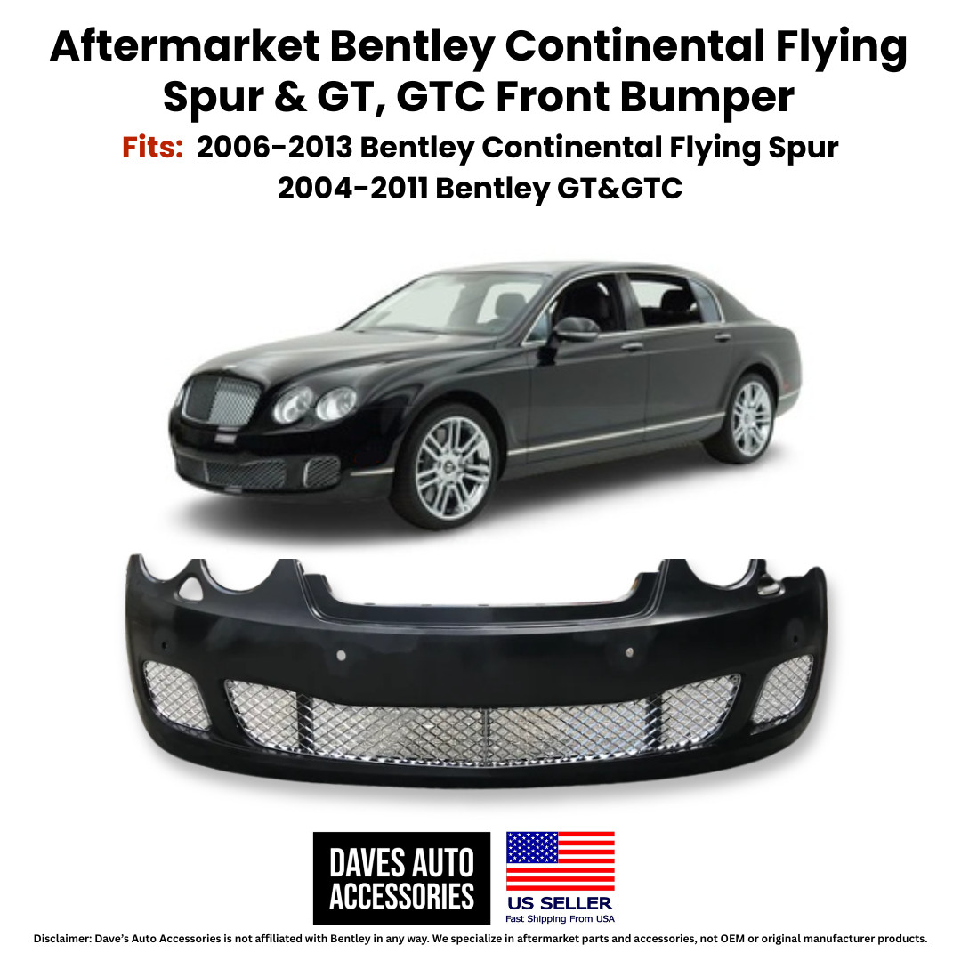 OE Style Front Bumper Cover Fits Bentley Continental Flying Spur 2006–2013