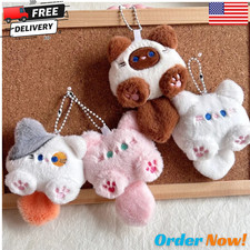 Cute Plush Cat Keychain Soft Cartoon Bag Charm Backpack Pendant Gift