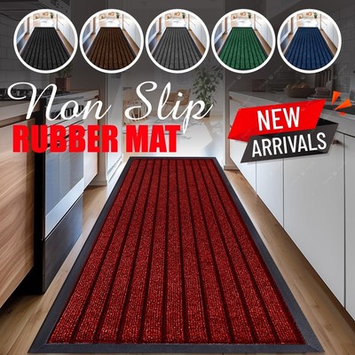 Antirutsch Gummi Indoor Outdoor Türmatte Teppich Flur Läufer Teppich Waschbar Teppiche