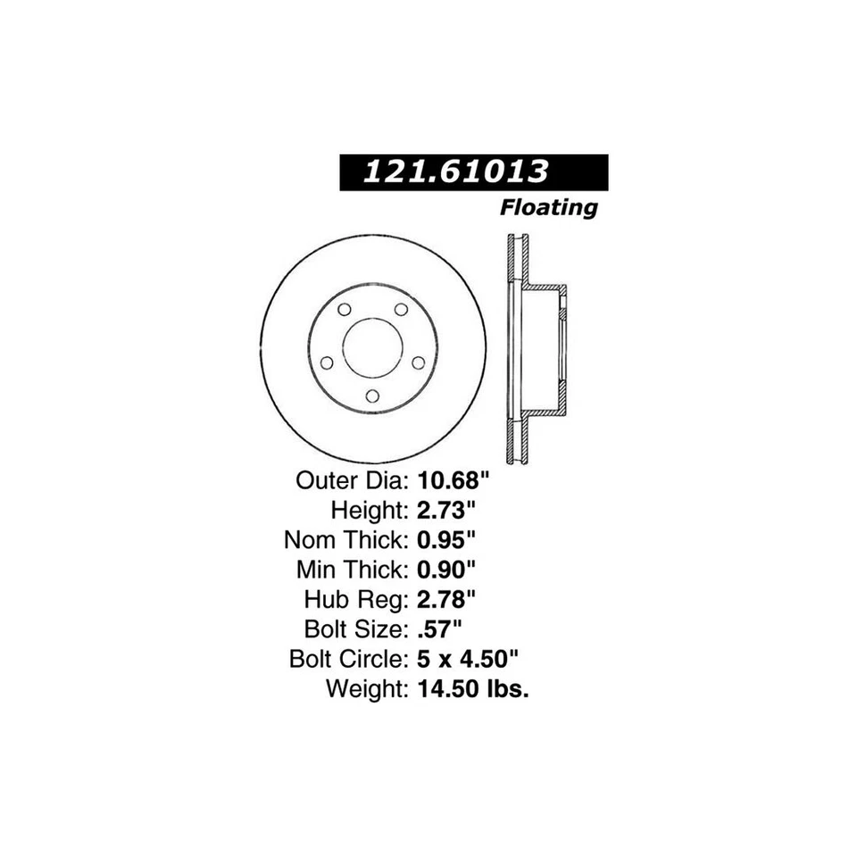 Rotor de freno de disco trasero izquierdo derecho C-Tek para Ford Granada 1975-1978 Foto 4 de 4