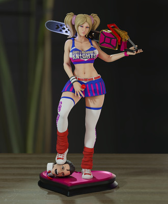 Lollipop Chainsaw, 12K Resin Model Kit Painted 3d Printed DIY