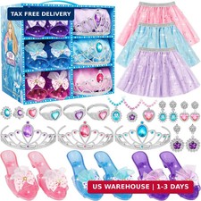 Princess Dress Up Jewelry Set, Pretend Play Toy, B-day Gift for Girl 3