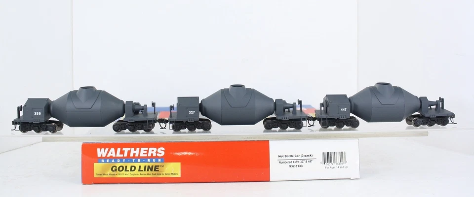 HO Walther Gold Line 932-3133 Hot Bottle Car 3 Pack #359, 327, 447 - Image 3 of 4