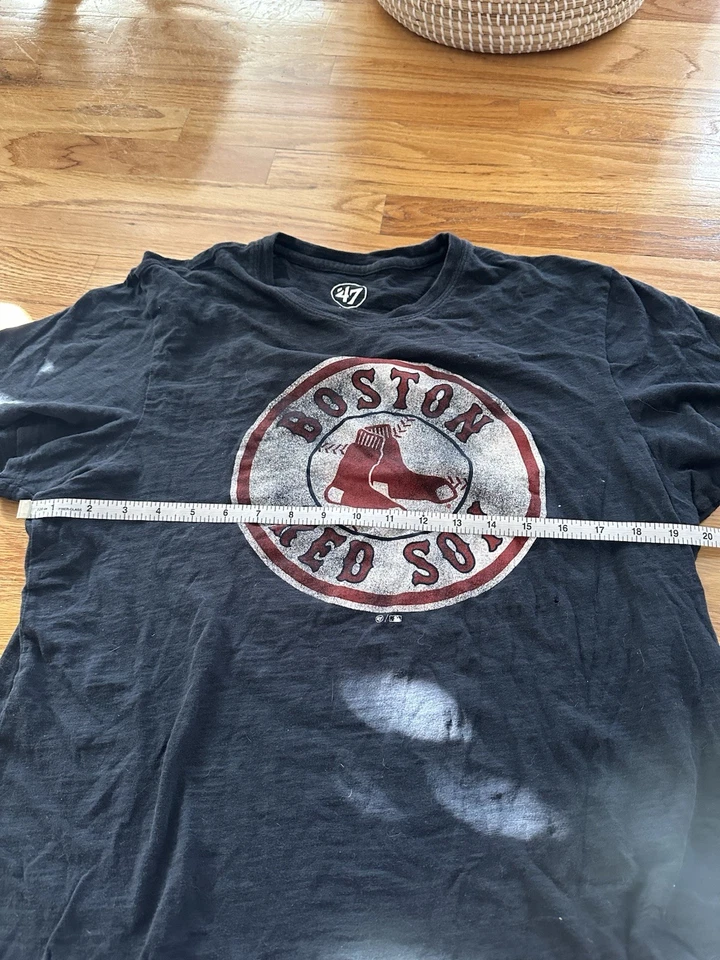 Camiseta gris vintage Boston Red Sox 47 grande 100 % algodón Foto 4 de 4
