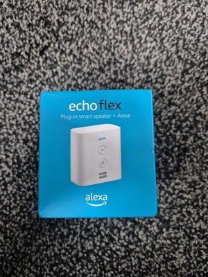 Amazon Echo Flex Plug-in Smart Lautsprecher mit Alexa - Weiß - Nagelneu Versiegelt