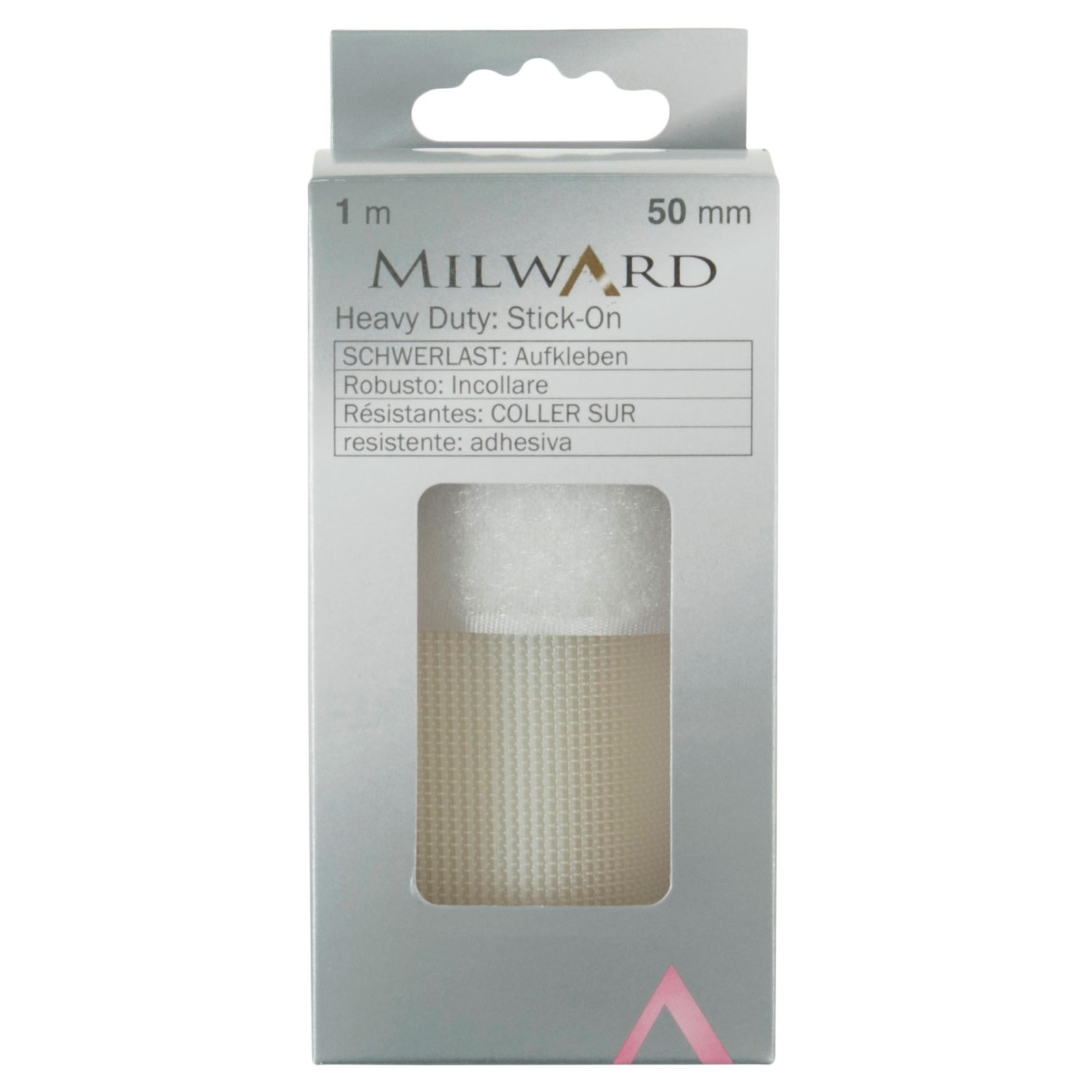 Hook & Loop Tape: Heavy Duty: Stick on: 1m x 50mm: White
