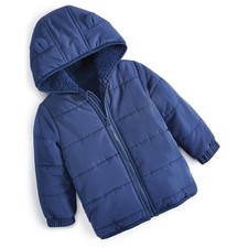 First Impressions Baby Boys Bear Puffer Jacket Navy Sea Size 3-6M