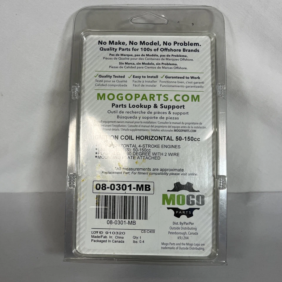 Outside Ignition Coil 4-Stroke 50-150cc W/Mounting Bracket 08-0301-MB - Image 4 of 4