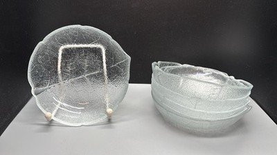 Luminarc Arcoroc Aspen 6 flache Schälchen Dessert Kompott D14cm, H3cm Vintage