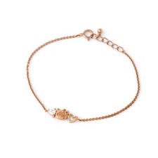 Hello Kitty Heart Bracelet pink Gold jewelry accessory cute Sanrio Japan New F/S
