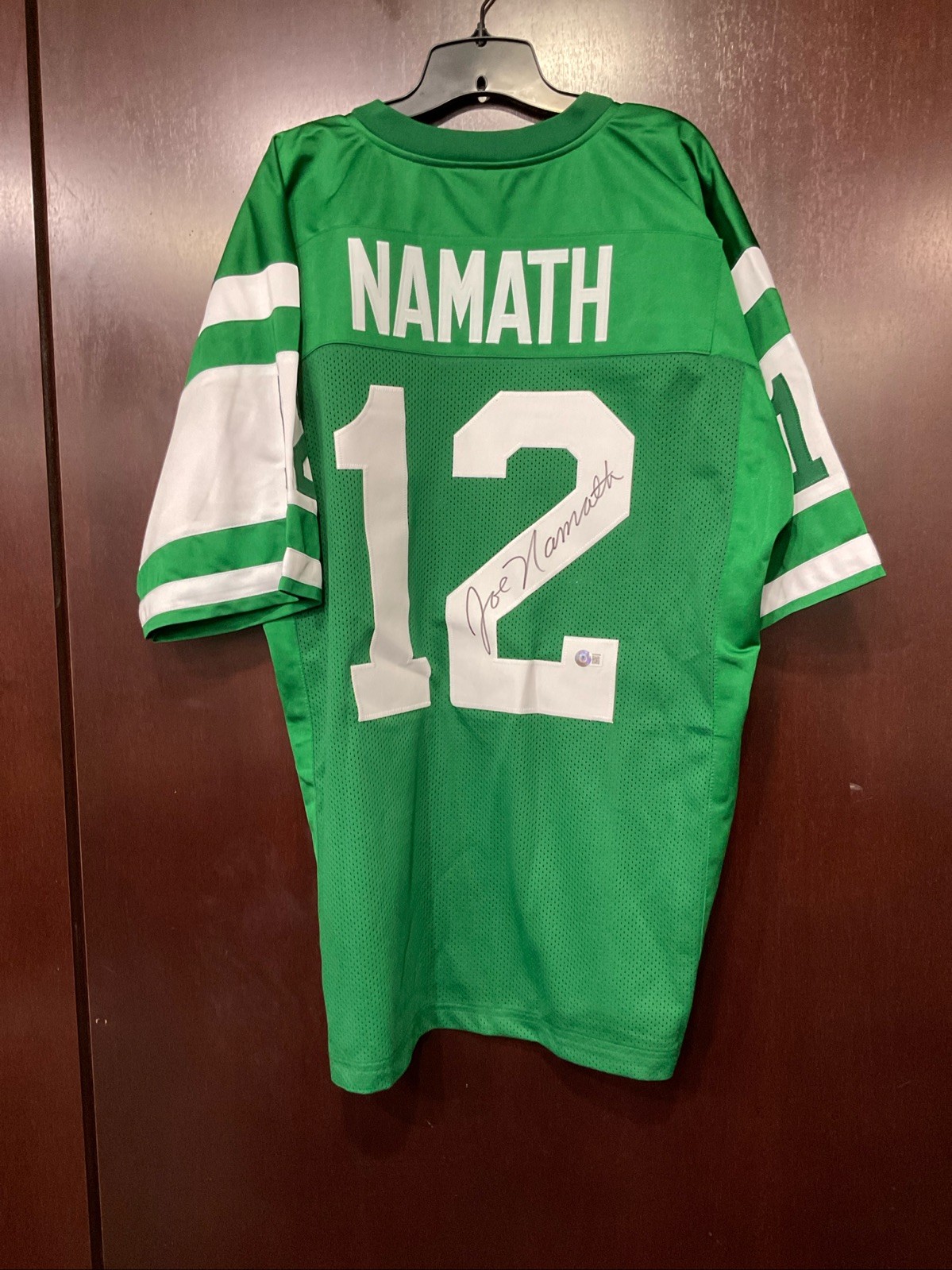 Joe Namath Autographed Signed New York Custom Jersey Beckett 