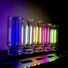 USB Touch Ceramic Glass Bottle Night Light, Mini LED Ambient Lamp for Car Home