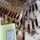 Vintage  Bronze & Rosewood Flatware Thailand Place Settings   Total Pieces 59 — photo 3