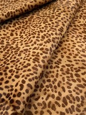 Leopard Print Hair-On Calf Hide | Genuine Leather for Bags, Wallets, Upholstery