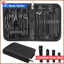 Manicure Set 26 Pieces Stainless Steel Nail Clipper Kit Professional Grooming