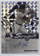2022 Panini Mosaic Scripts Mosaic Prizm Christian Yelich #SC-CY Auto 2s2