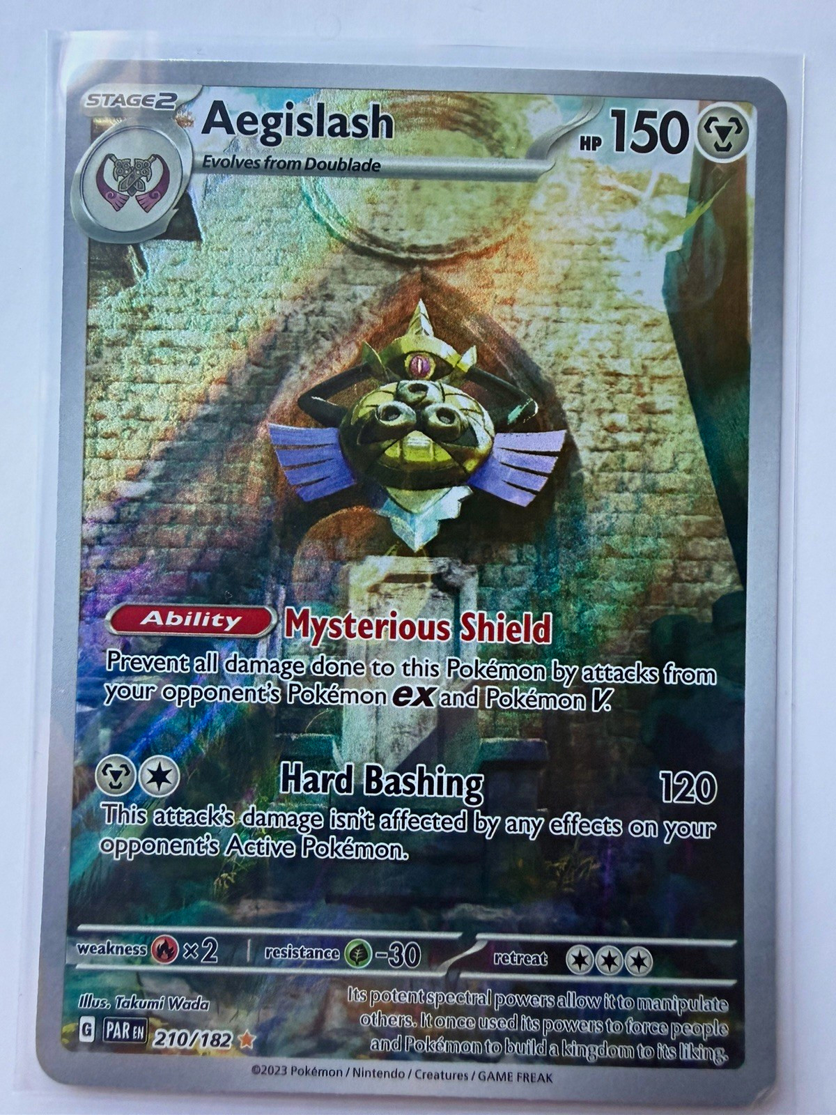 Pokemon TCG: Aegislash 210/182 Paradox Rift Illustration Rare Holo English