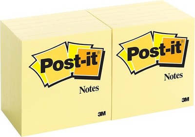 Post-it Haftnotizen Notes 76 x 76 mm gelb 12 Blöcke á 100 Blatt