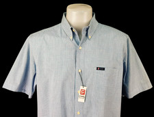 CHAPS By RALPH LAUREN Mens Blue S/S EVENING SHIRT Easycare - L - 50" - RRP £59