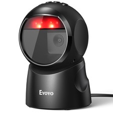 Eyoyo 1D QR Code 2D Barcode Scanner Hands-Free Omnidirectional Automatic Sensing