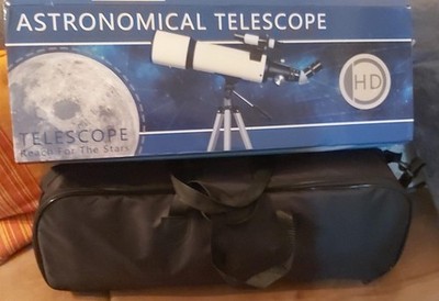 Astronomical Telescope F40070M mit Stativ Tragbare Reise Teleskope + Bag in OVP