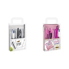 Bic Silver Set - 1 Notebook, 3 Ball Pens/1 Gel Pen/1 Roller Pen/1 Permanent Mark