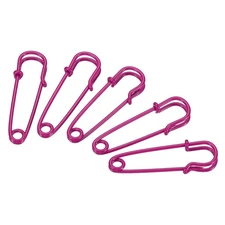 Safety Pins 1.57 Inch Large Metal Sewing Pins Rose Red 12Pcs