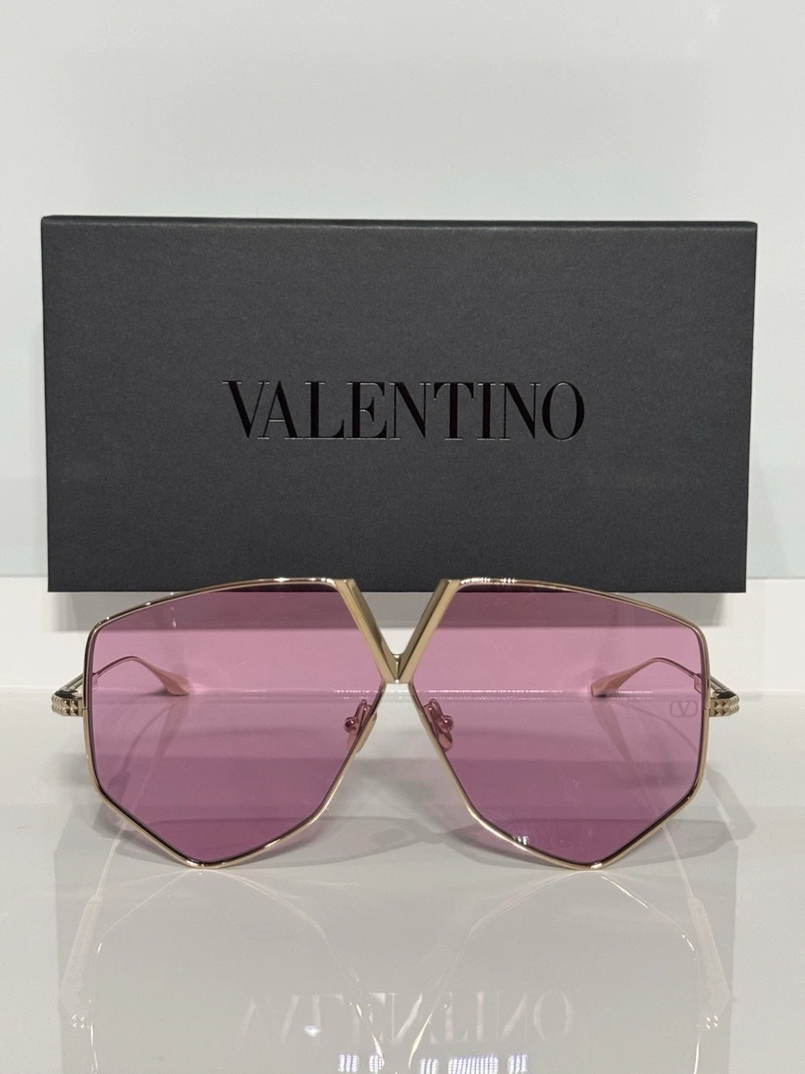 VALENTINO GARAVANI Octagonal Sunglasses, Metal Frame With Pink Crystal Studs Valentino | Accessories | Valentino Garavani Octagonal  main image 4