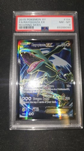 Pokemon Rayquaza EX Full Art - Roaring Skies - 104/108 - PSA 8