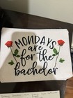 Brand New “Mondays Are For The Bachelor” Canvas Makeup / Pencil Pouch — photo 2
