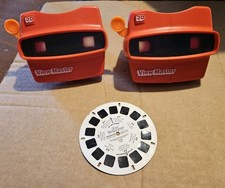 Vintage View-Master LOT 2 3D Viewers Red Classic 1 Vintage Disney Reel