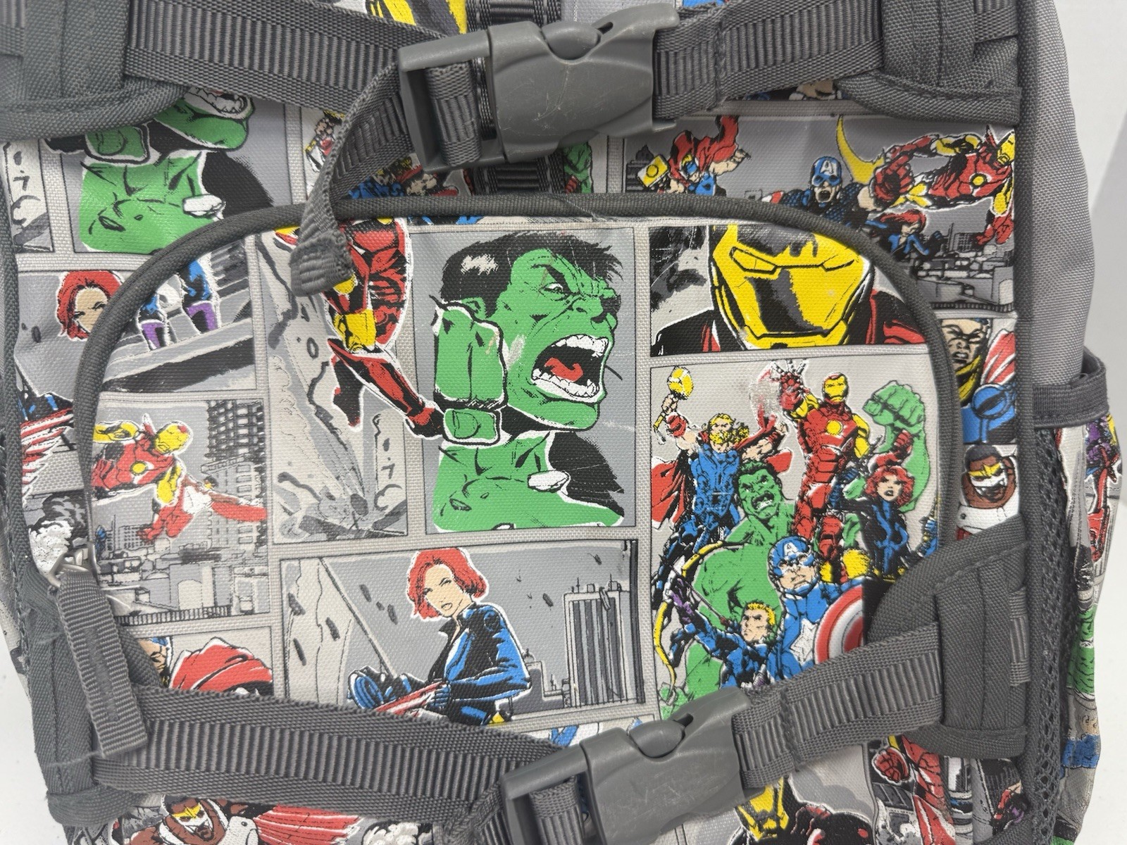 Pottery barn Kids Large backpack Marvel Avengers Comic travel bag Hulk Thor image 2