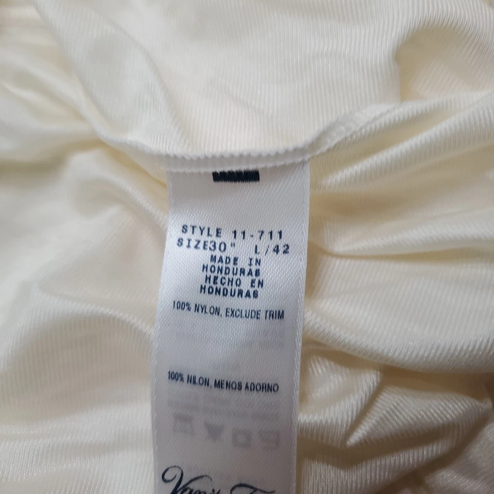 Vintage Vanity Fair Medio Slip Mujer’s 42 Nylon Crema/Marfil Estilo 11-711 Foto 4 de 4
